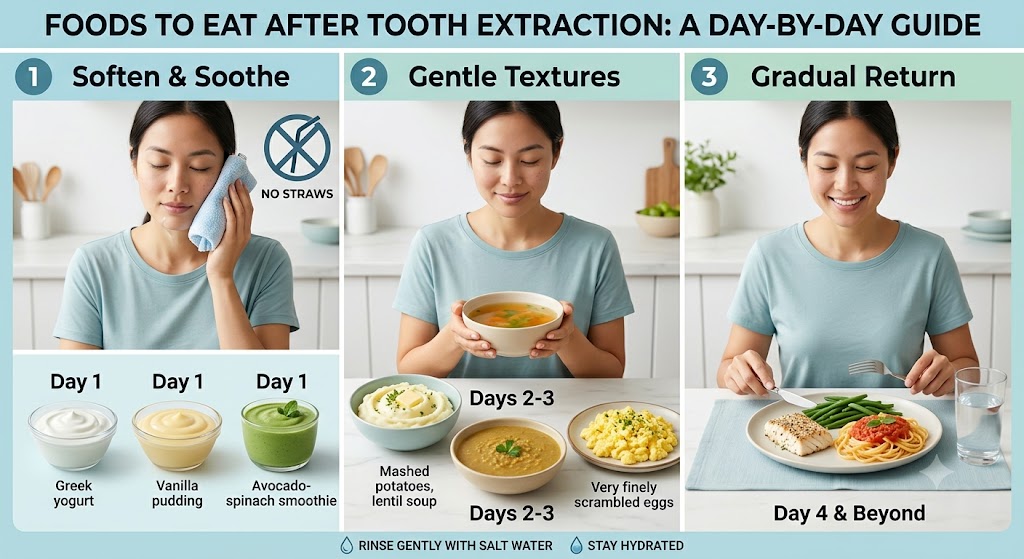 Foods to Eat After Tooth Extraction: Your Day-by-Day Guide to a Faster, More Comfortable Recovery