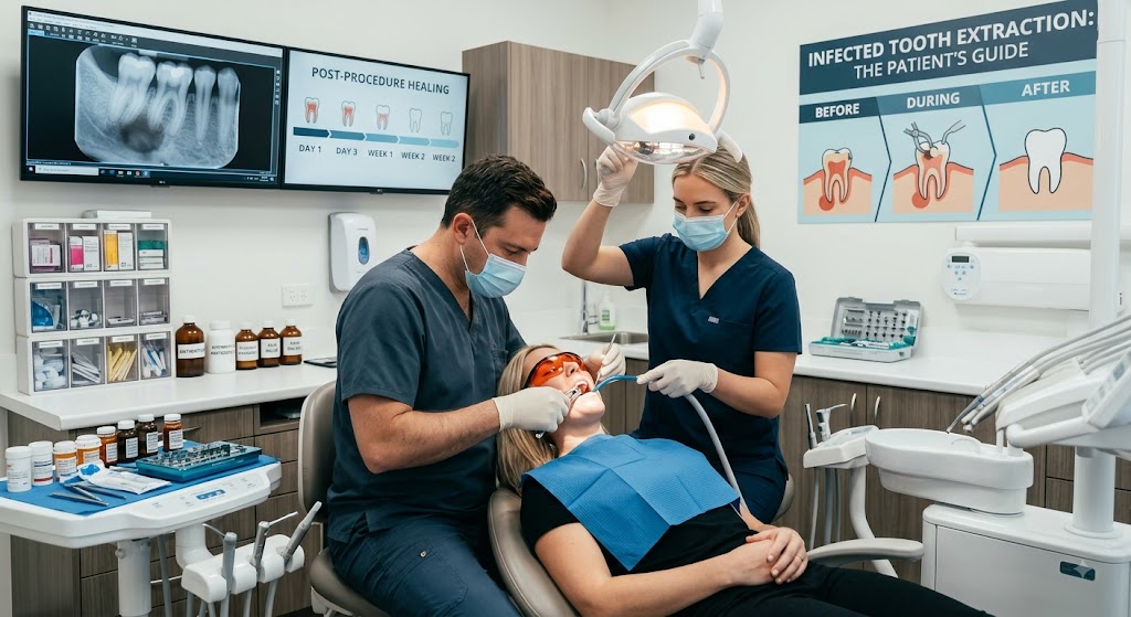Infected tooth extraction